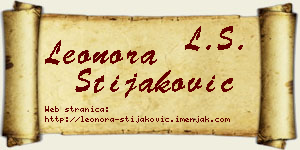 Leonora Stijaković vizit kartica